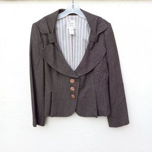 Nanette Lepore Bow Detail Blazer Retro Academia Feminine Pin Up Aesthetic